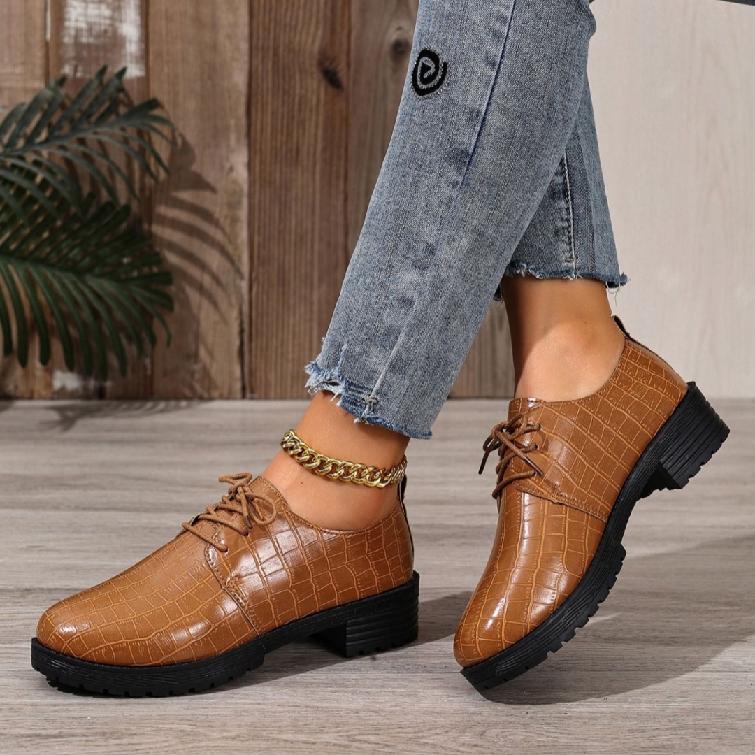 Women's Leather Waterproof Warm Wedge Shoes