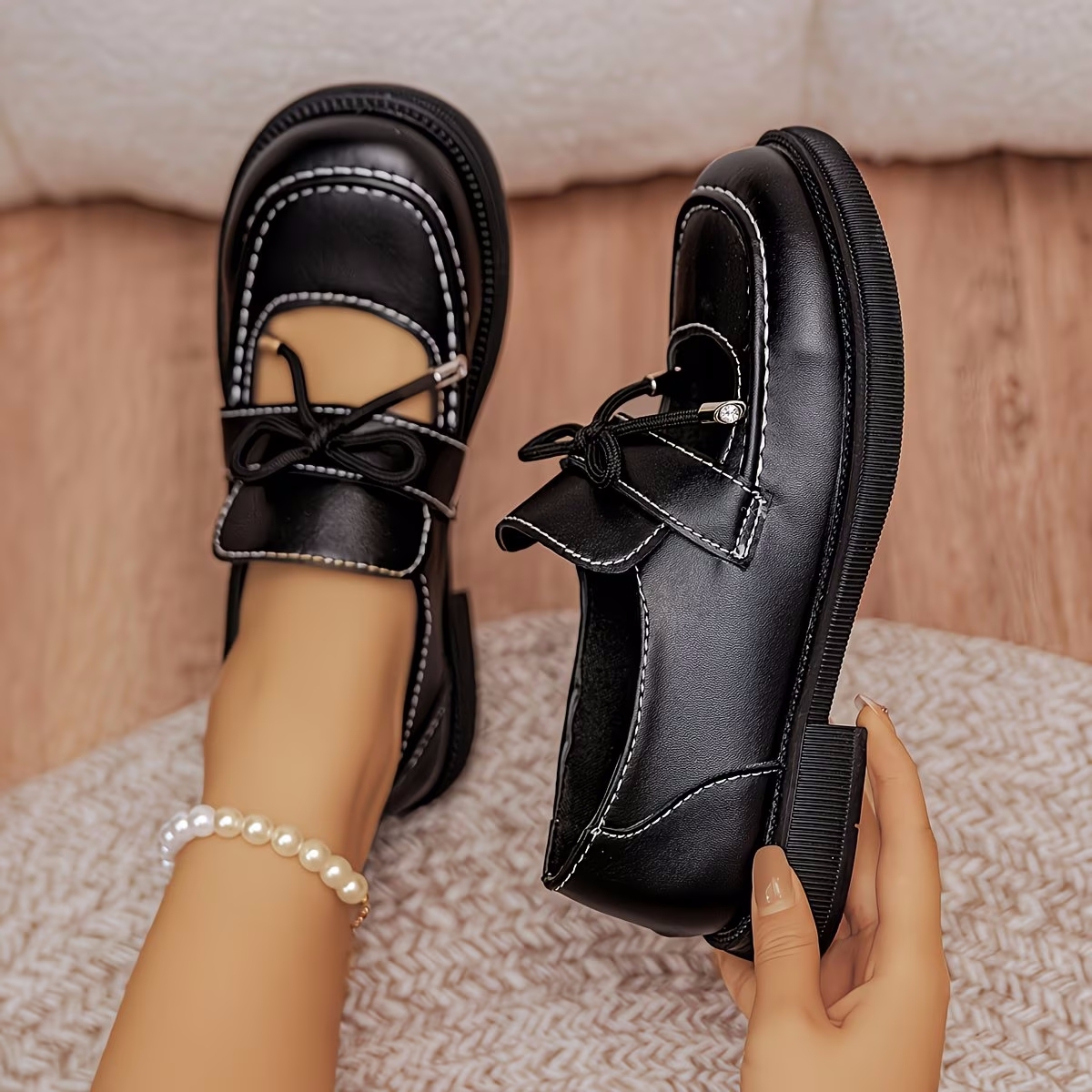 Women's Leather Comfy Flat Loafers