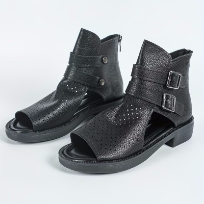 Women's Leather Comfy Flat Sandals