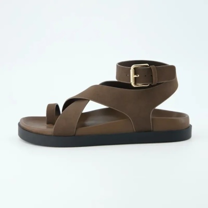 Women's Wedge Platform Sandals | Eco-Leather Casual Summer Walking Footwear | Memory Foam Insole | Non-Slip
