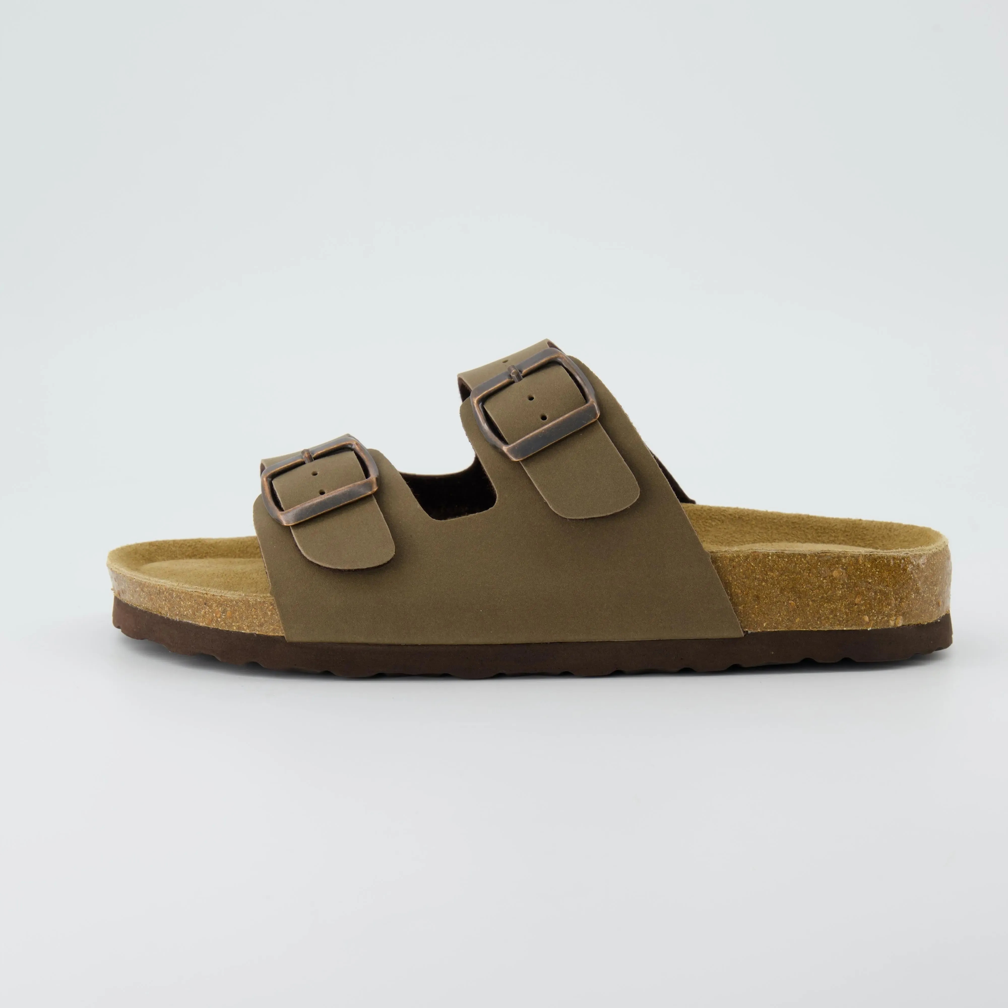 Women's Cork Footbed Sandal – Comfortable Double Buckle Cork Sandals