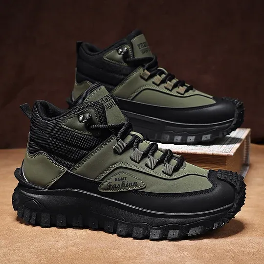 ⏰Limited Time Sale 70% OFF) Men’s Work Hiking Boots – Waterproof, Non-Slip, Puncture and Smash Resistant, Wide Toe, Arch Support – Ideal for Daily Wear and Outdoor Adventures