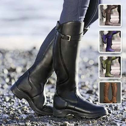 2024 Flash Sale 70% OFF🔥-Women Leather Low Heel Comfy Boots