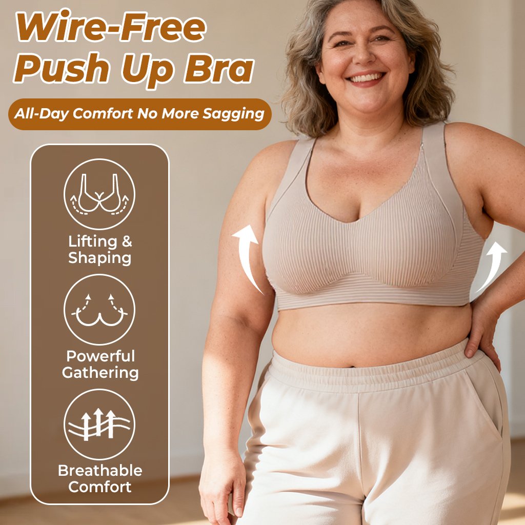 🎁Last Day Buy 1 Get 3 Packs🔥Super Firming Wire-Free Push Up Bra All-Day Comfort No More Sagging (3-Pack Value Set)