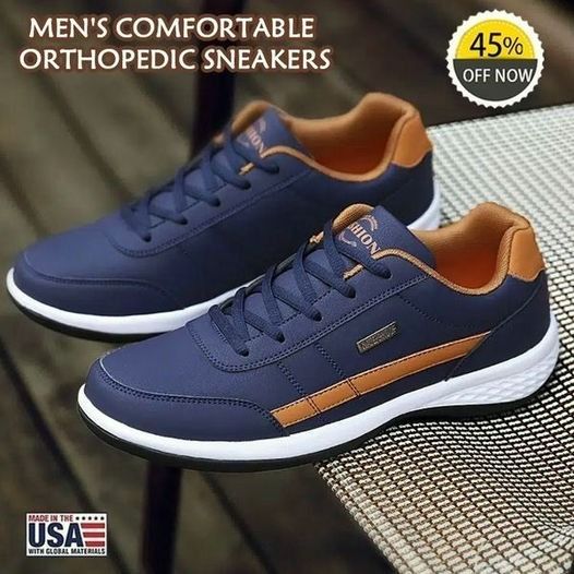 ⭐Christmas Sale-45% OFF ⭐Men's Orthopedic comfort Leather Sneaker 2023