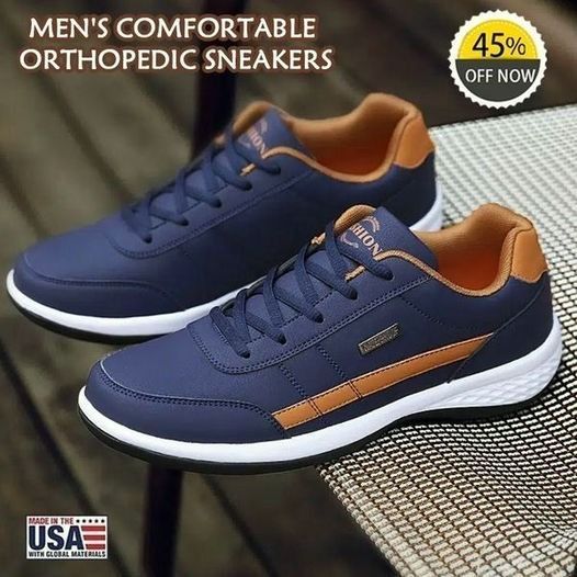 ⭐Christmas Sale-45% OFF ⭐Men's Orthopedic comfort Leather Sneaker 2023