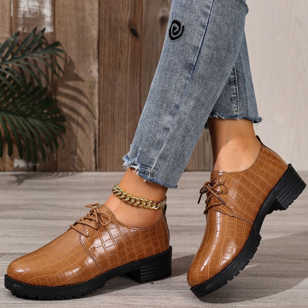 Women's Leather Waterproof Warm Wedge Shoes