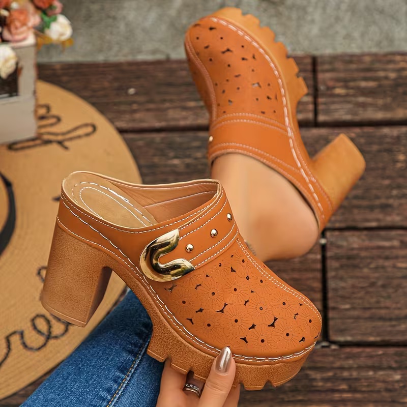 🔥Last Day Promotion 50% OFF - Women's Fashion High Heel Chunky Heel Sandals