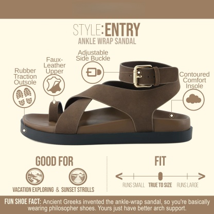Women's Wedge Platform Sandals | Eco-Leather Casual Summer Walking Footwear | Memory Foam Insole | Non-Slip