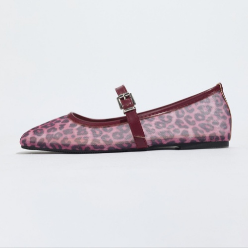 Women's Fashionable Leopard Print Mary Jane Flats