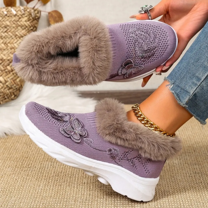 New Trendy Plush Fur Slippers