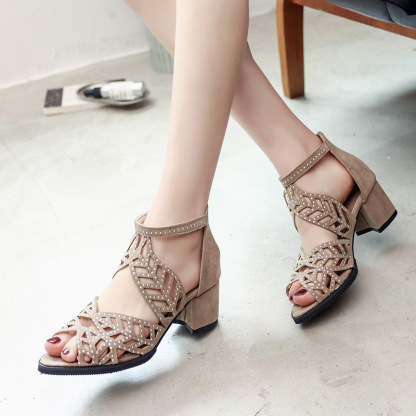 🔥2025 FLASH SALE 50% OFF🔥Women's Fashion Hollow Out Chunky Heel Sandals