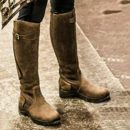 2024 Flash Sale 70% OFF🔥-Women Leather Low Heel Comfy Boots