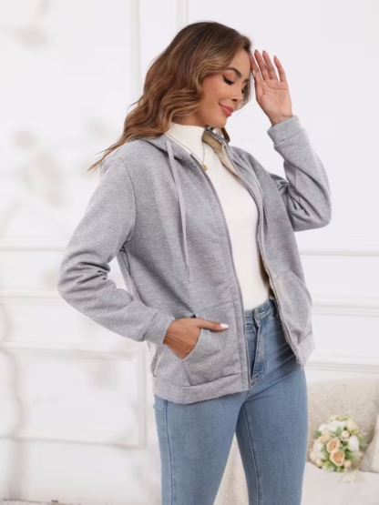 ❄️ Women’s Wool Hooded Zip-Up Coat – Plush Warm, Effortless Style for Winter Daily & Casual Outings