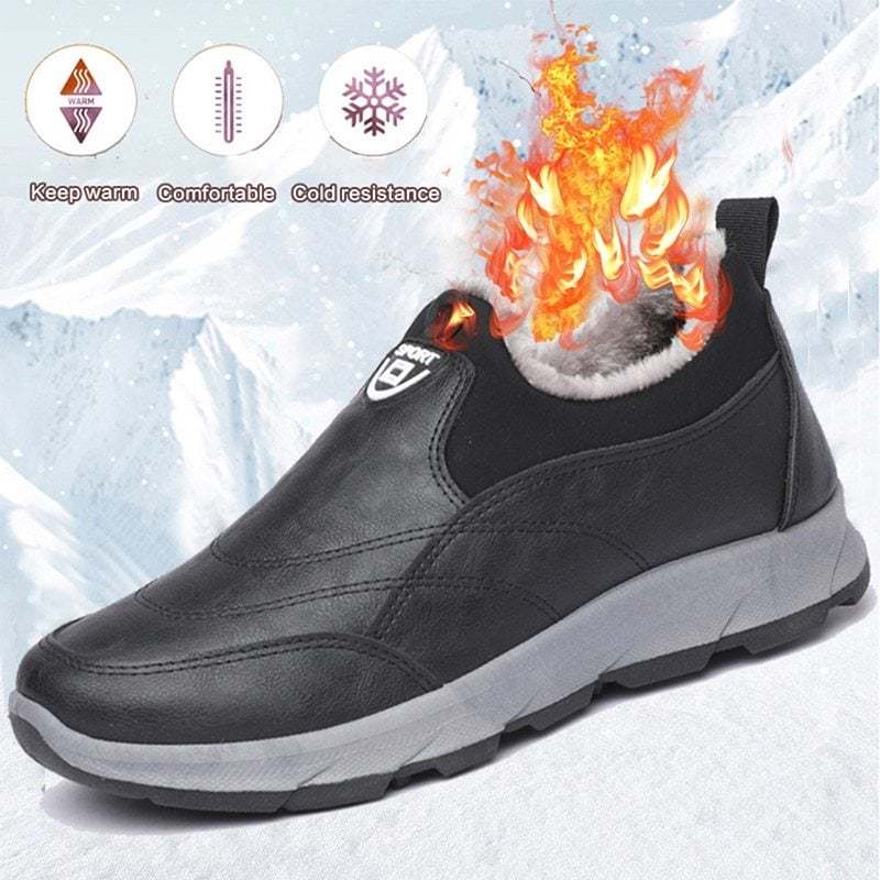 Men's Waterproof Warm Leather Orthopedic Shoes (HOT SALE !!!-50% OFF)