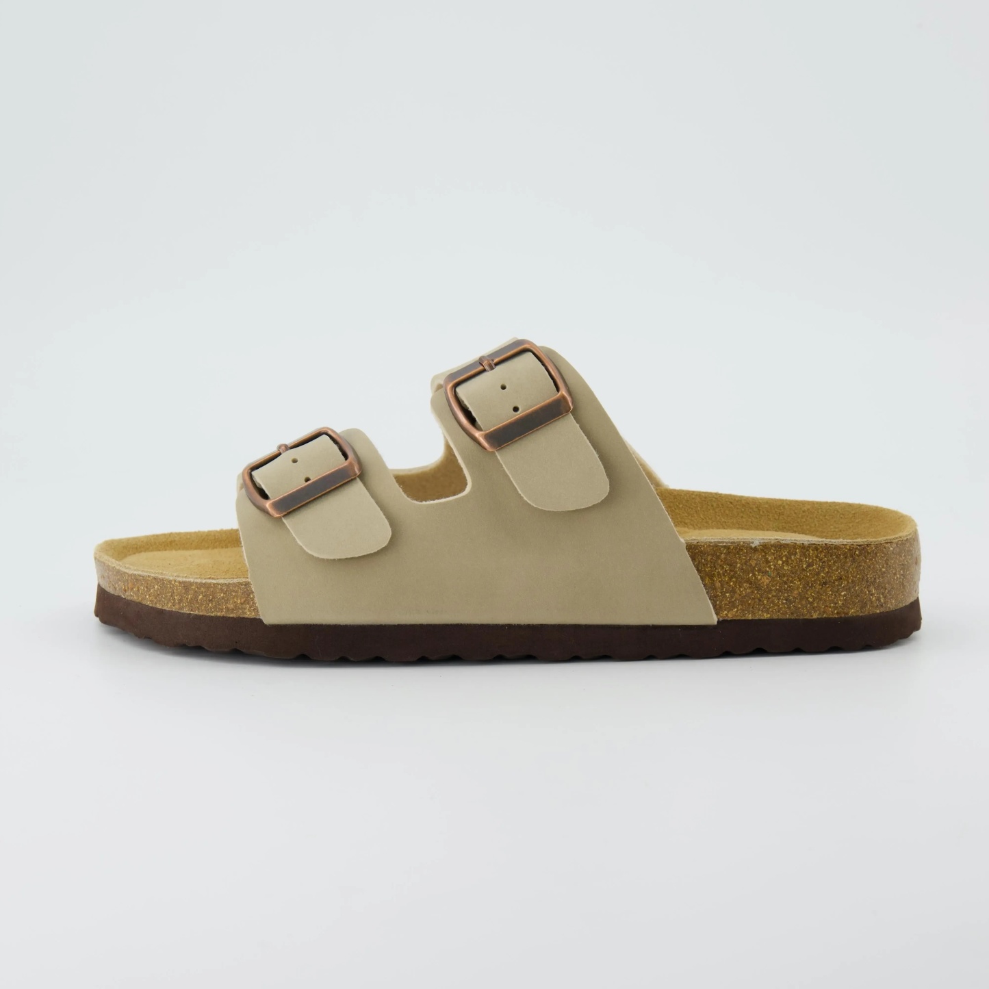 Women's Cork Footbed Sandal – Comfortable Double Buckle Cork Sandals
