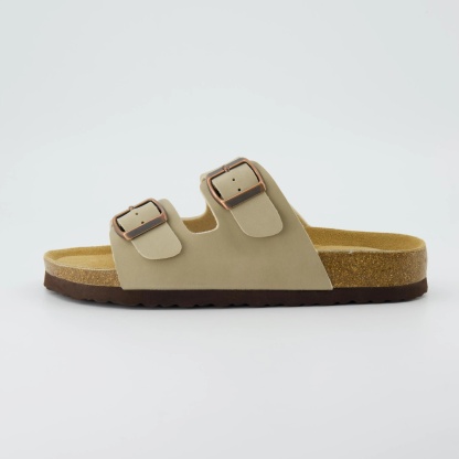 Women's Cork Footbed Sandal – Comfortable Double Buckle Cork Sandals