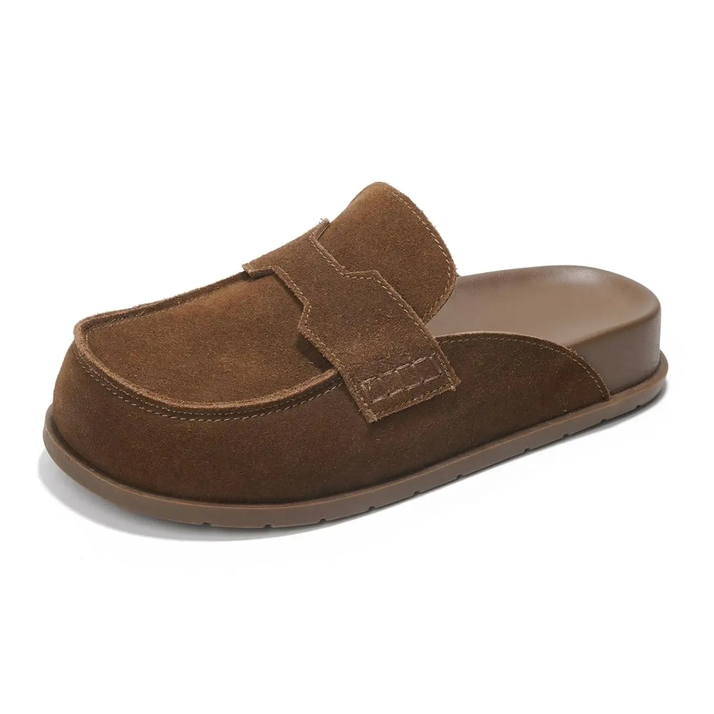 Women's Suede Clogs Shoe | Walking Shoes Footwear | Plush Soft Insole Arch Support Lightweight Non-Slip