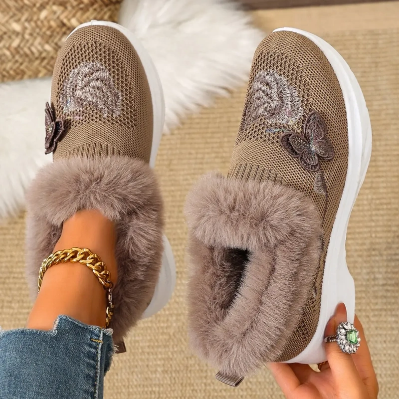 New Trendy Plush Fur Slippers