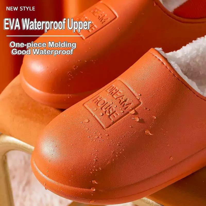 Winter Indoor Warm Non-slip Soft Bottom Couple Cotton Slippers