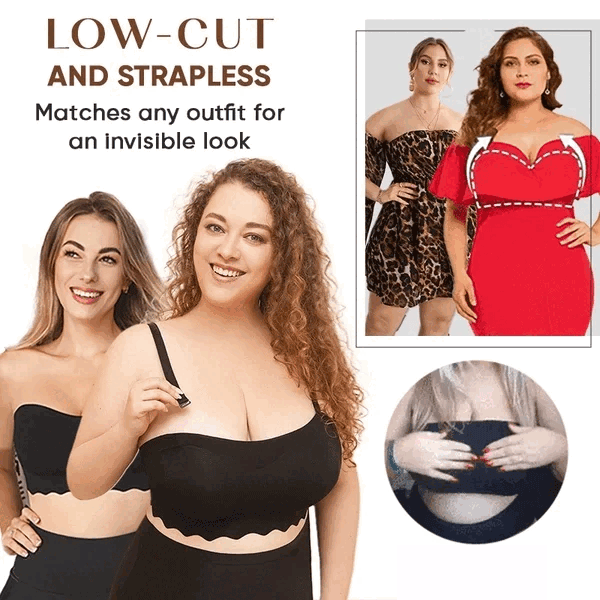 🔥Buy 1 Get 2🔥Oversized Elastic Non-slip Strapless Bra-💥Suitable for women from 110-330 lbs💖