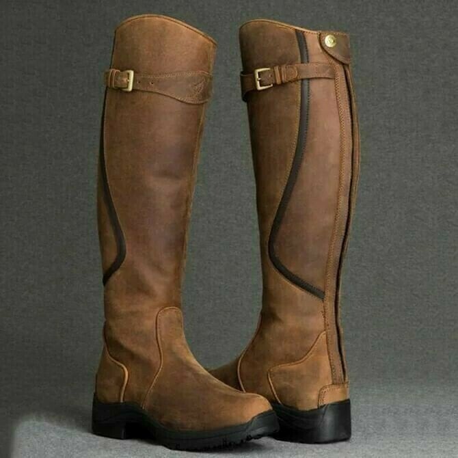 2024 Flash Sale 70% OFF🔥-Women Leather Low Heel Comfy Boots