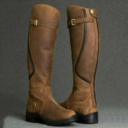 2024 Flash Sale 70% OFF🔥-Women Leather Low Heel Comfy Boots