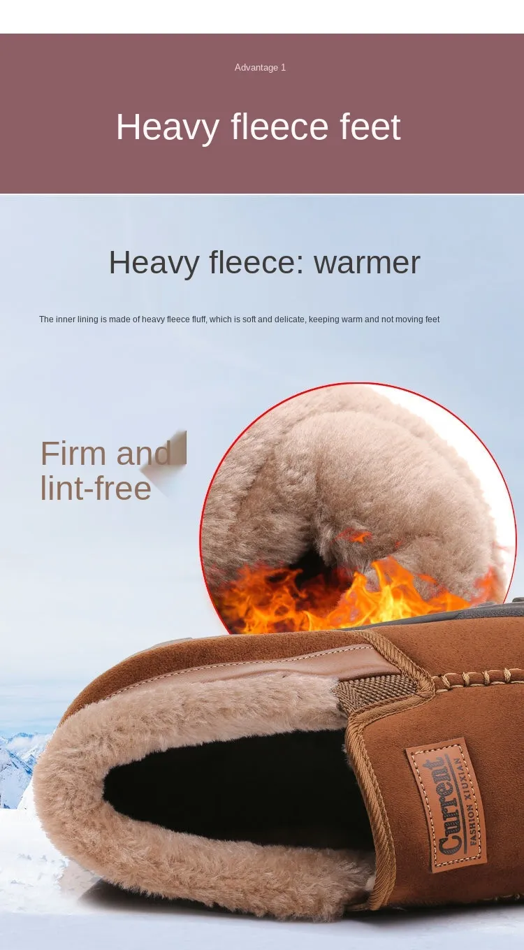 🔥Last Day 50% OFF -2023 Men's Orthopedic Comfortable Waterproof Warm Cow Leather Snow Boots