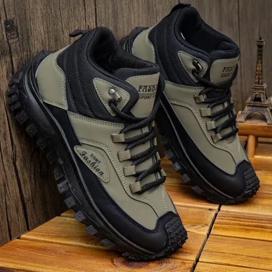 ⏰Limited Time Sale 70% OFF) Men’s Work Hiking Boots – Waterproof, Non-Slip, Puncture and Smash Resistant, Wide Toe, Arch Support – Ideal for Daily Wear and Outdoor Adventures