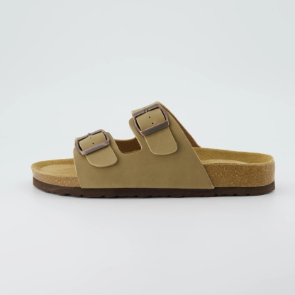 Women's Cork Footbed Sandal – Comfortable Double Buckle Cork Sandals