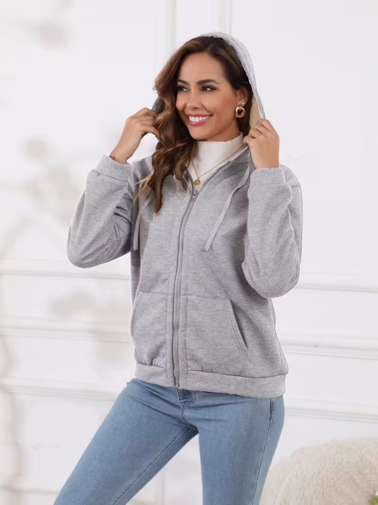 ❄️ Women’s Wool Hooded Zip-Up Coat – Plush Warm, Effortless Style for Winter Daily & Casual Outings