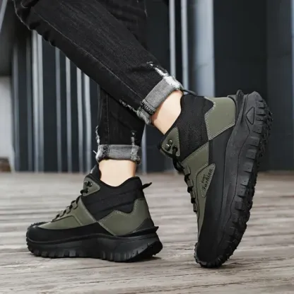 ⏰Limited Time Sale 70% OFF) Men’s Work Hiking Boots – Waterproof, Non-Slip, Puncture and Smash Resistant, Wide Toe, Arch Support – Ideal for Daily Wear and Outdoor Adventures