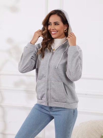 ❄️ Women’s Wool Hooded Zip-Up Coat – Plush Warm, Effortless Style for Winter Daily & Casual Outings