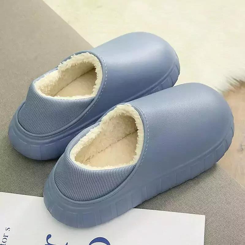 Winter Indoor Warm Non-slip Soft Bottom Couple Cotton Slippers