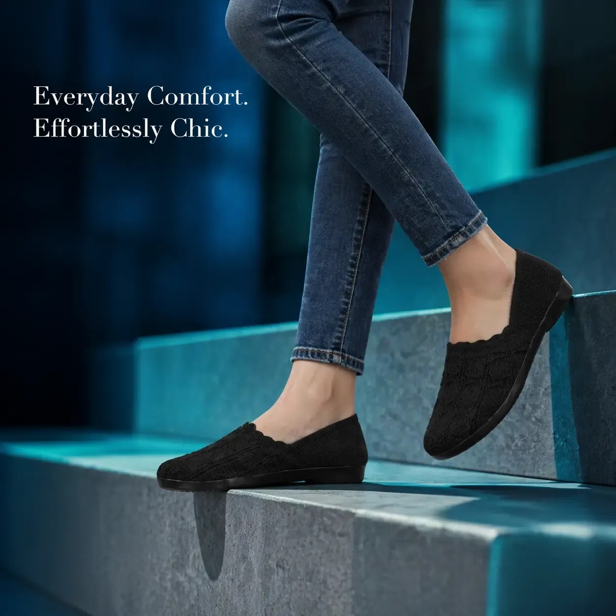 Comfy Cloud Knit Flats for Women - No Break-In, All-Day Walking Shoes for Work & Casual