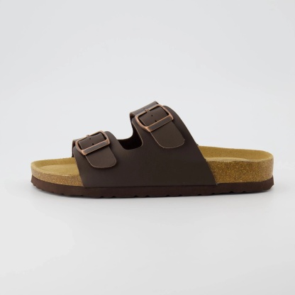 Women's Cork Footbed Sandal – Comfortable Double Buckle Cork Sandals