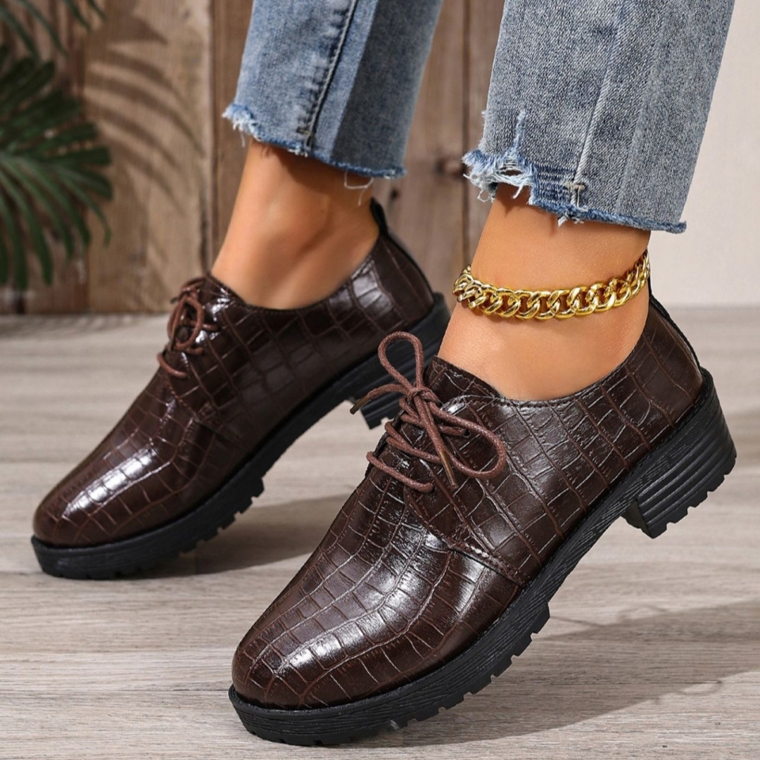Women's Leather Waterproof Warm Wedge Shoes