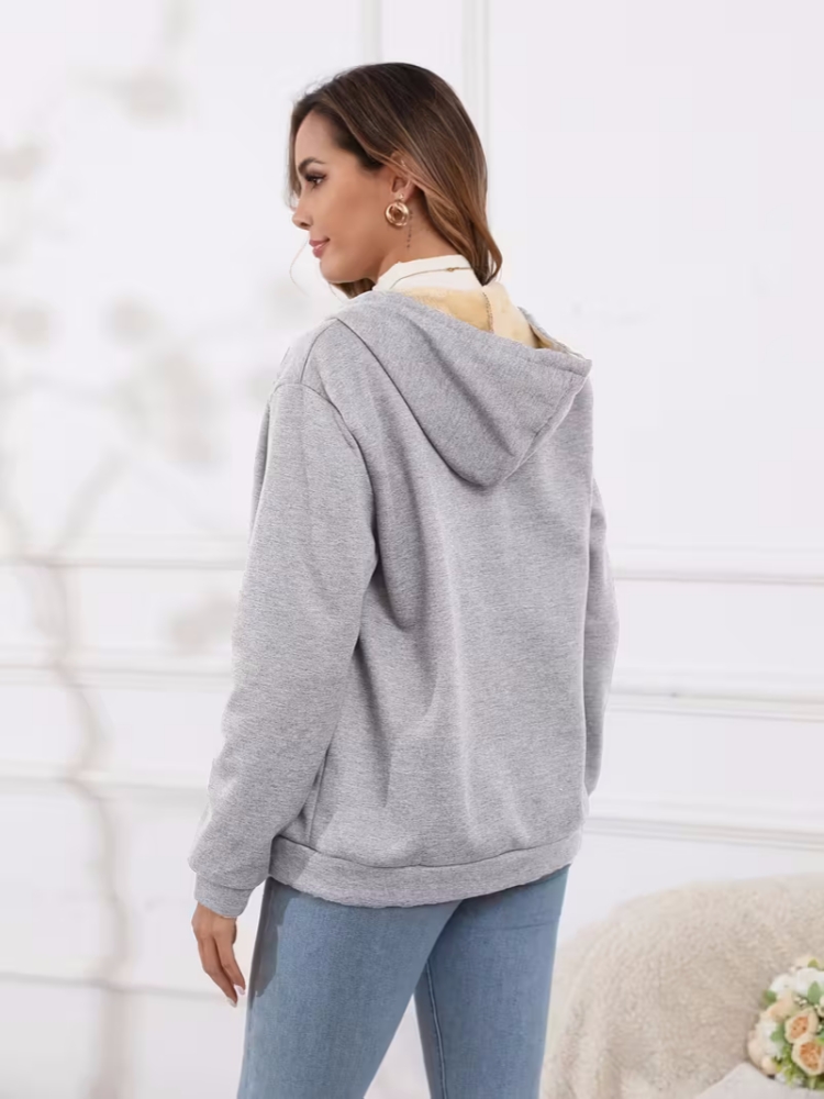 ❄️ Women’s Wool Hooded Zip-Up Coat – Plush Warm, Effortless Style for Winter Daily & Casual Outings