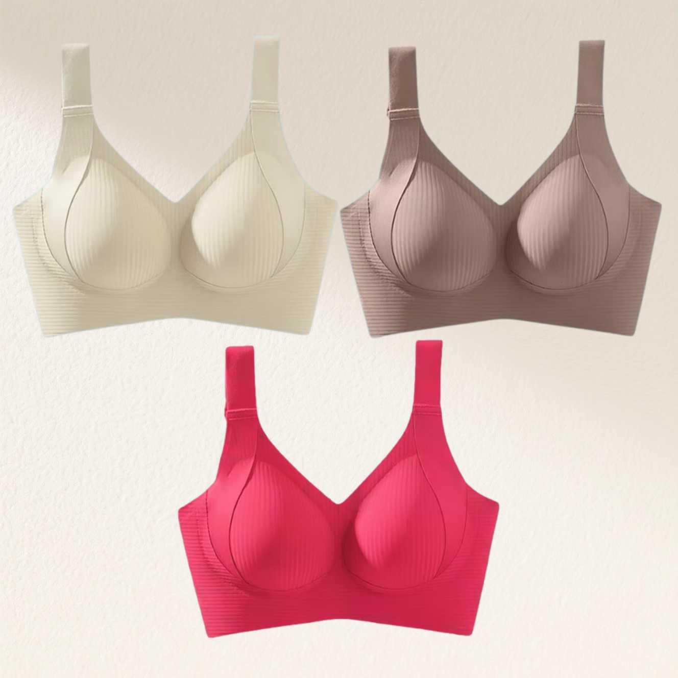 🎁Last Day Buy 1 Get 3 Packs🔥Super Firming Wire-Free Push Up Bra All-Day Comfort No More Sagging (3-Pack Value Set)