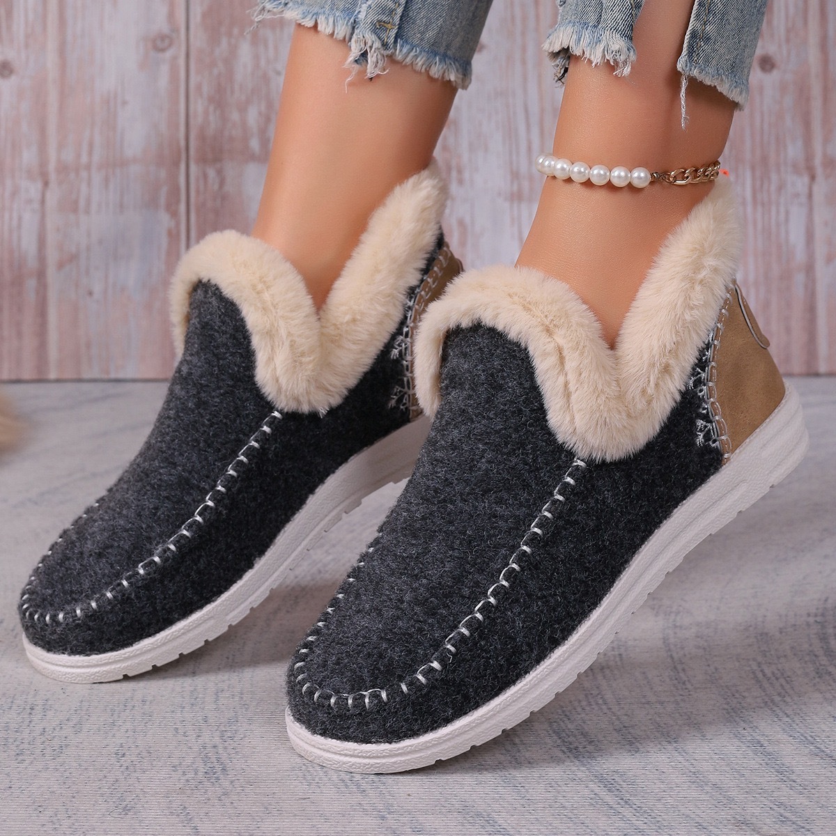 Winter Sale 50% OFF - Fleece Lining Warm & Cozy Winter Orthopedic Shoes for Women
