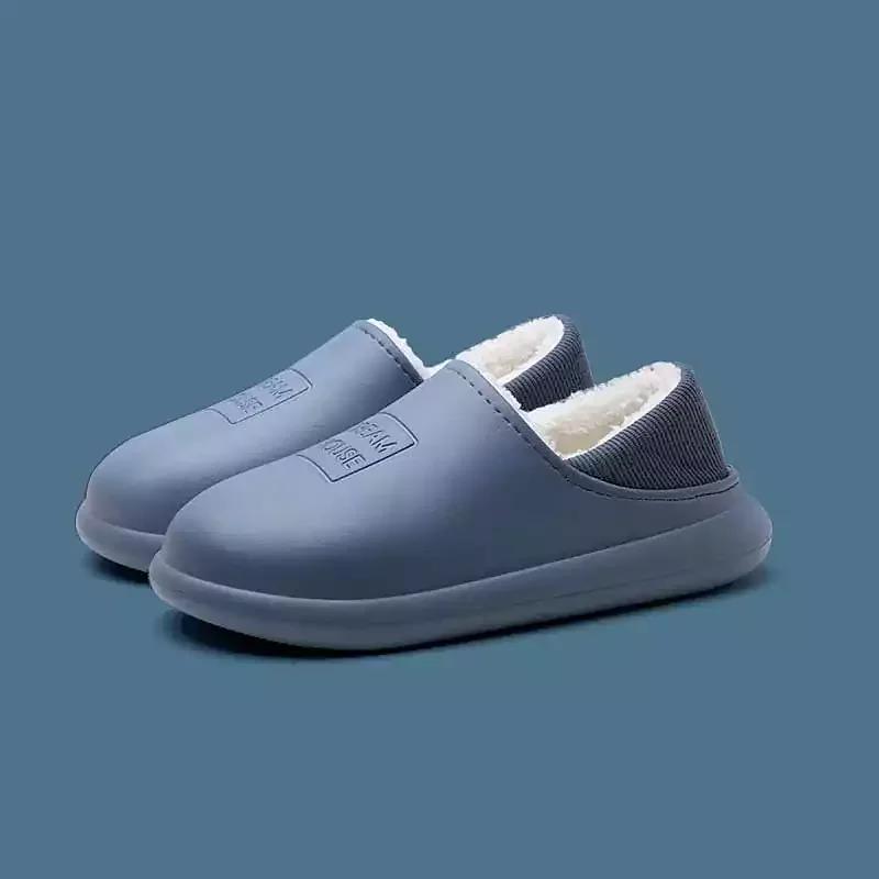 Winter Indoor Warm Non-slip Soft Bottom Couple Cotton Slippers