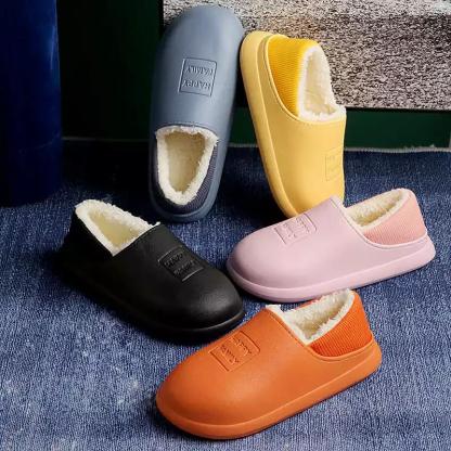 Winter Indoor Warm Non-slip Soft Bottom Couple Cotton Slippers