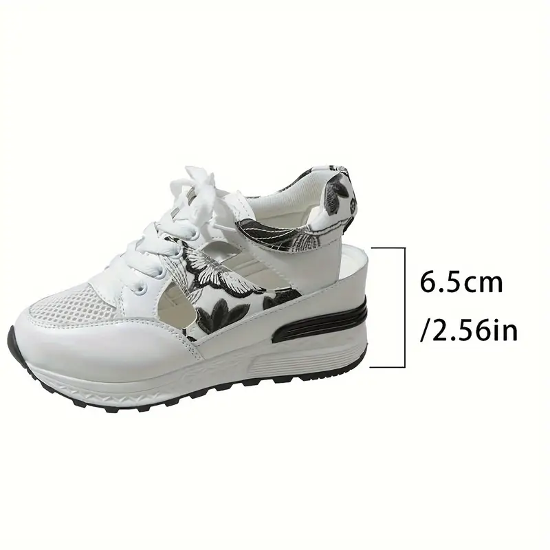 🔥LAST DAY PROMOTION 50% OFF - Women's Vintage Print Hollow Out Breathable Platform Wedge Sandals Comfort Walking Shoes