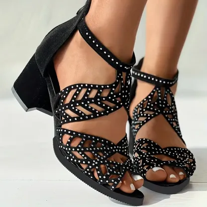 🔥2025 FLASH SALE 50% OFF🔥Women's Fashion Hollow Out Chunky Heel Sandals