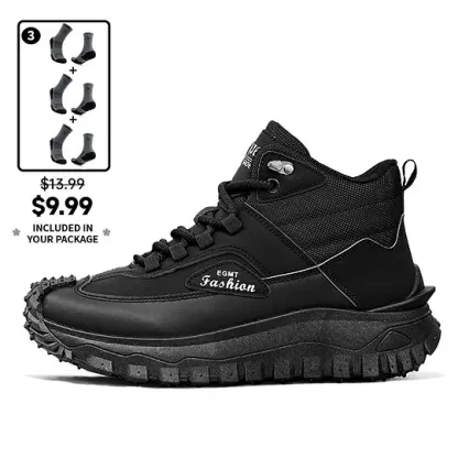 ⏰Limited Time Sale 70% OFF) Men’s Work Hiking Boots – Waterproof, Non-Slip, Puncture and Smash Resistant, Wide Toe, Arch Support – Ideal for Daily Wear and Outdoor Adventures