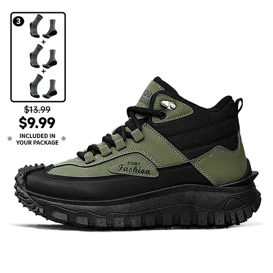 ⏰Limited Time Sale 70% OFF) Men’s Work Hiking Boots – Waterproof, Non-Slip, Puncture and Smash Resistant, Wide Toe, Arch Support – Ideal for Daily Wear and Outdoor Adventures