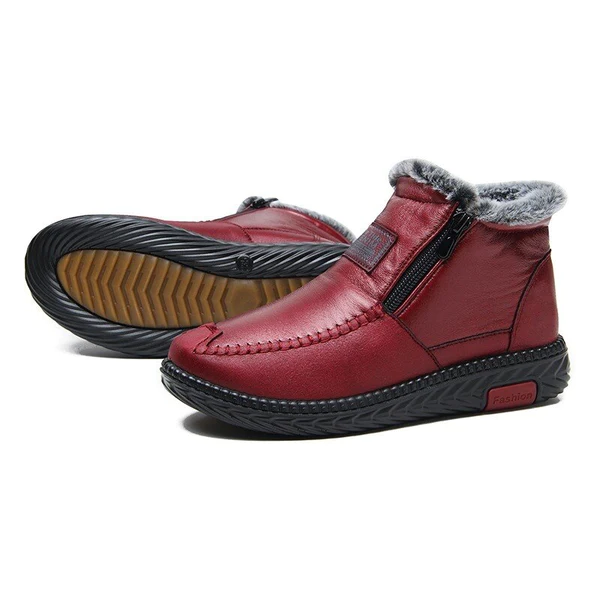 Women's Waterproof Non-slip Cotton Leather Boots (HOT SALE !!!-60% OFF For a Limited Time)
