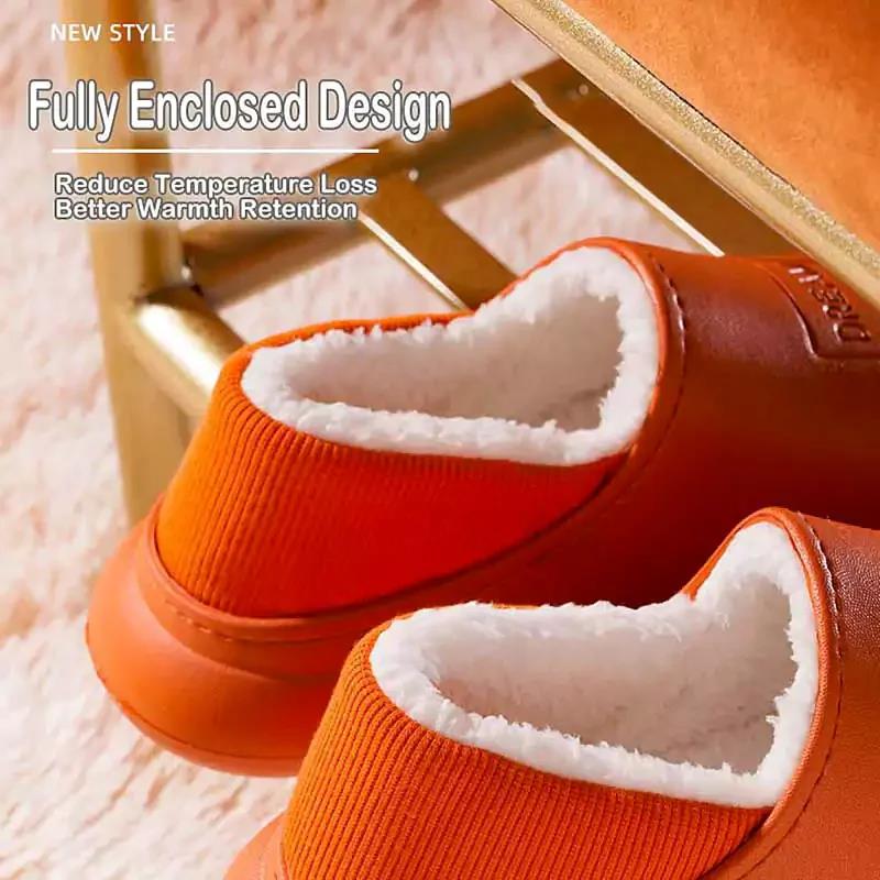 Winter Indoor Warm Non-slip Soft Bottom Couple Cotton Slippers
