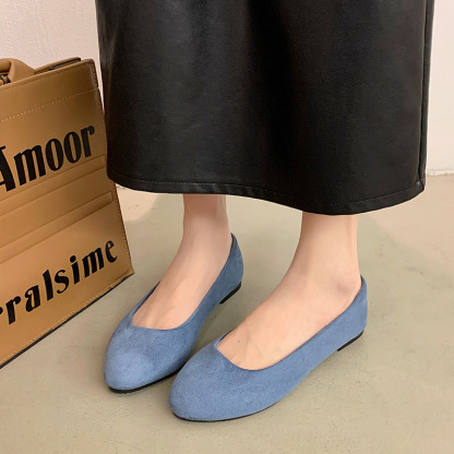 Women's Candy Color Suede Soft Orthopedic Flat Shoes
