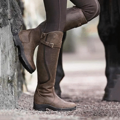 2024 Flash Sale 70% OFF🔥-Women Leather Low Heel Comfy Boots